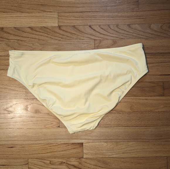 Xhilaration Yellow Ribbed Cheeky High Leg Mid Waist Bikini Swim Bottom 2X - Picture 6 of 8